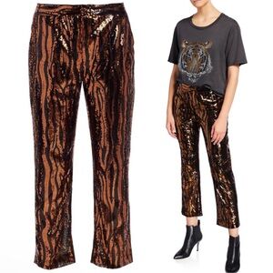 Le Superbe Sequin Chino Bengal Cropped Tiger Trousers Pants 4